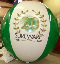 8 feet in diamter helium balloon with logo