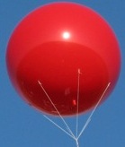 7 ft. red helium advertising balloon